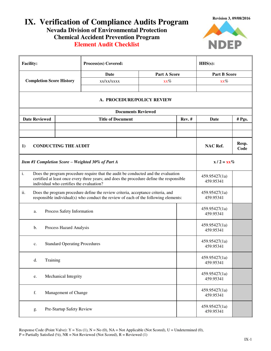 Form IX - Fill Out, Sign Online and Download Printable PDF, Nevada ...