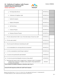 Form IX Element Audit Checklist - Verification of Compliance Audits Program - Nevada, Page 5