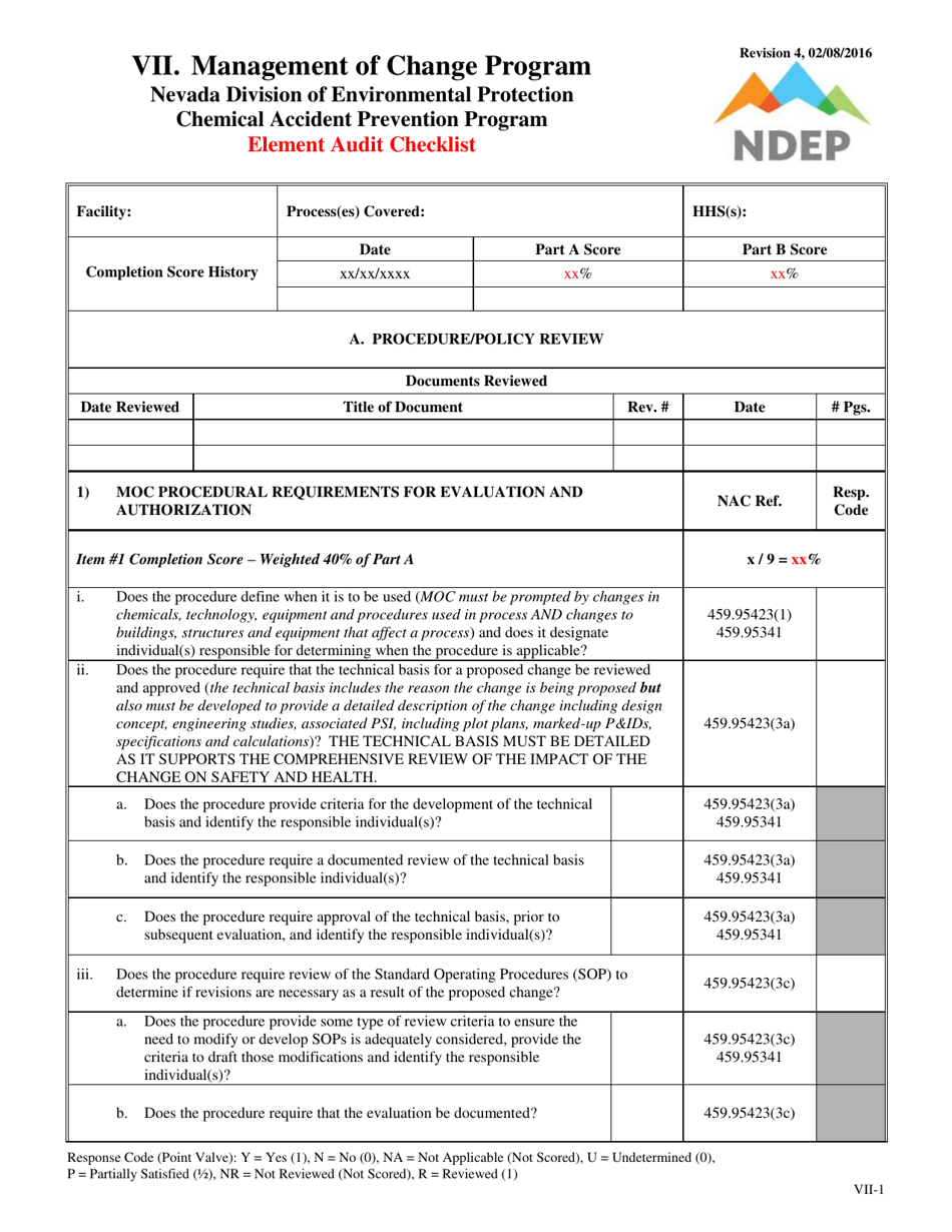 Form VII - Fill Out, Sign Online and Download Printable PDF, Nevada ...