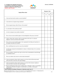 Form X Incident Investigation Program Element Audit Checklist - Nevada, Page 6