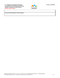 Form X Incident Investigation Program Element Audit Checklist - Nevada, Page 7