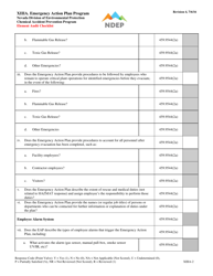 Form XIIIA Emergency Action Plan Program Element Audit Checklist - Nevada, Page 2