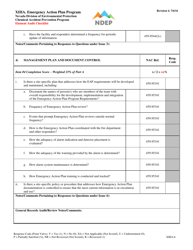 Form XIIIA Emergency Action Plan Program Element Audit Checklist - Nevada, Page 6