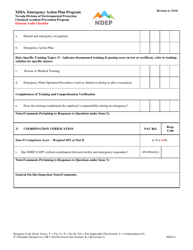 Form XIIIA Emergency Action Plan Program Element Audit Checklist - Nevada, Page 8