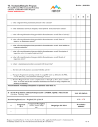Form VI Mechanical Integrity Program Element Audit Checklist - Nevada, Page 8
