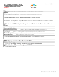 Form XIV Worst Case Release Scenario for Flammable Substances Data Form - Nevada, Page 2