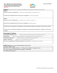 Form XIV Alternative Release Scenario for Flammable Substances Data Form - Nevada, Page 3
