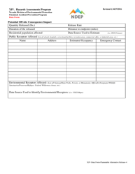 Form XIV Alternative Release Scenario for Flammable Substances Data Form - Nevada, Page 4