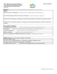 Form XIV Worst Case Release Scenario for Toxic Substances Data Form - Nevada, Page 2