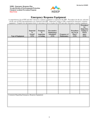 Form XIIIB Emergency Response Documentation Data Form - Nevada, Page 3
