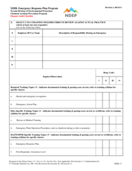 Form XIIIB Emergency Response Plan Element Audit Checklist - Nevada, Page 13