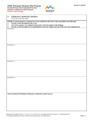 Form XIIIB Emergency Response Plan Element Audit Checklist - Nevada, Page 15