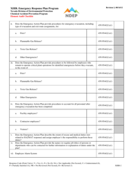 Form XIIIB Emergency Response Plan Element Audit Checklist - Nevada, Page 2