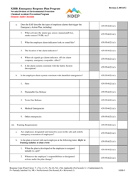 Form XIIIB Emergency Response Plan Element Audit Checklist - Nevada, Page 3