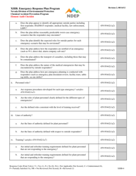 Form XIIIB Emergency Response Plan Element Audit Checklist - Nevada, Page 6