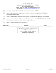 Form 627 Appraisal Pre-licensing Education Course Renewal Application: in-State Providers - Nevada, Page 3