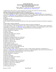 Form 598 Application for Accreditation of Appraiser Prelicensing Education - Nevada, Page 10