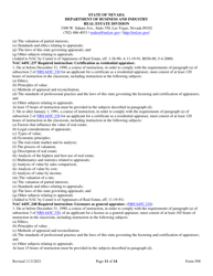 Form 598 Application for Accreditation of Appraiser Prelicensing Education - Nevada, Page 11