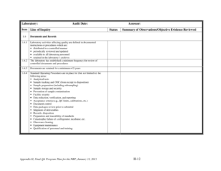 Appendix H Audit Checklists for the Nevada Brownfields Program - Nevada, Page 14