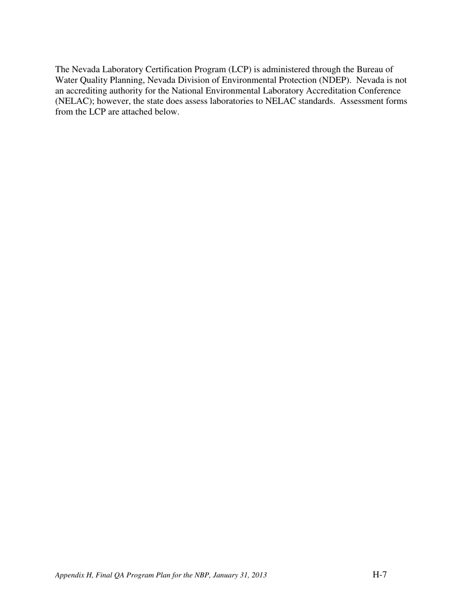 Appendix H Audit Checklists for the Nevada Brownfields Program - Nevada, Page 9