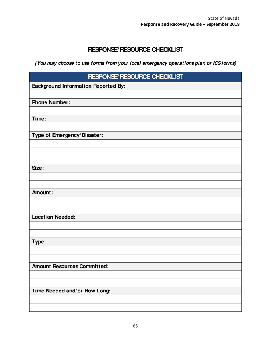 Right Response Check List.pdf Nevada Response/Resource Checklist - Fill Out, Sign Online and Download ...