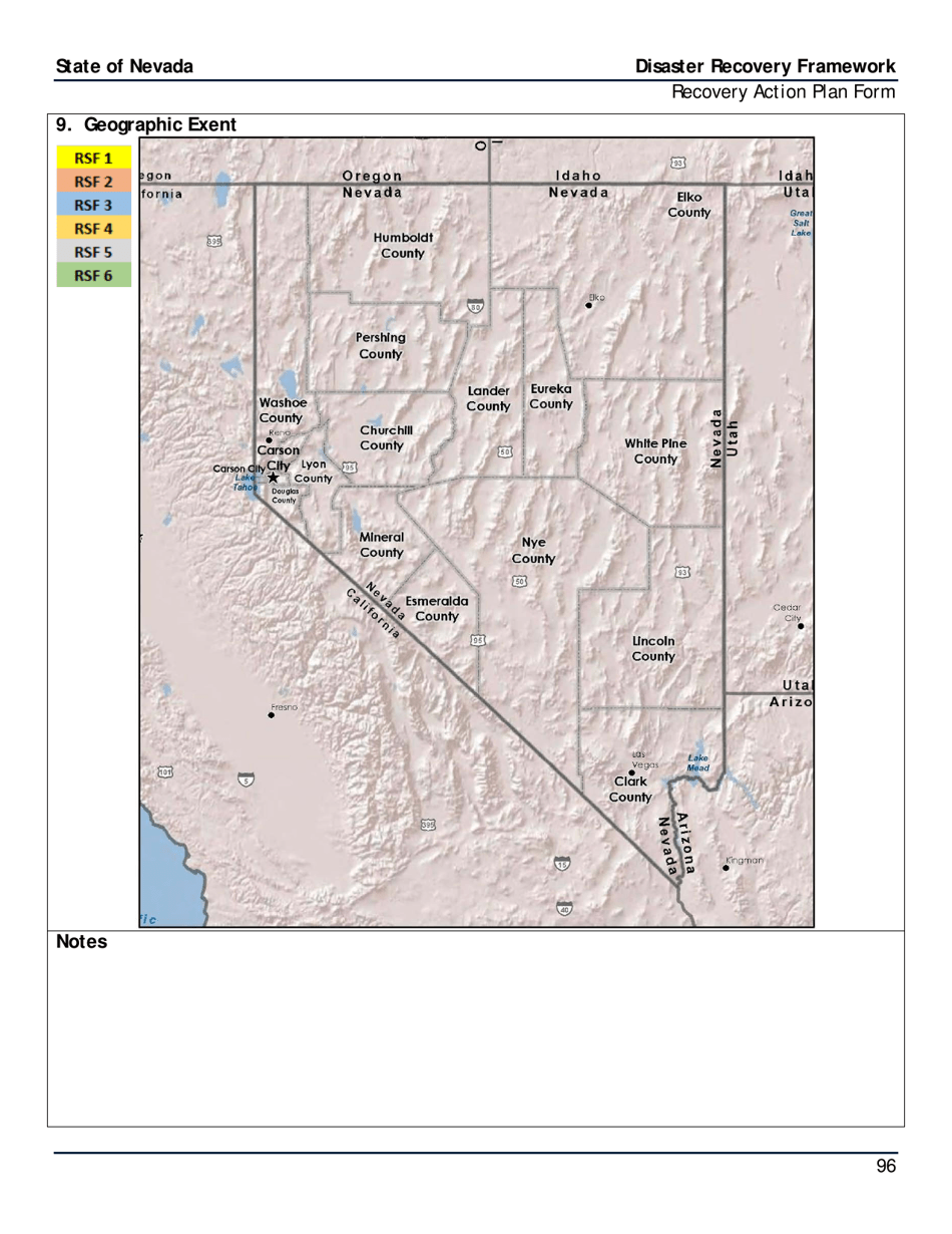Recovery Action Plan Form - Disaster Recovery Framework - Nevada, Page 4