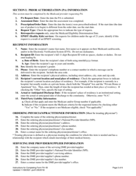 Instructions for Form FA-1B Mobility Assessment and Prior Authorization (Pa) Request for Mobility Devices, Wheelchair Accessories and Seating Systems - Nevada, Page 2