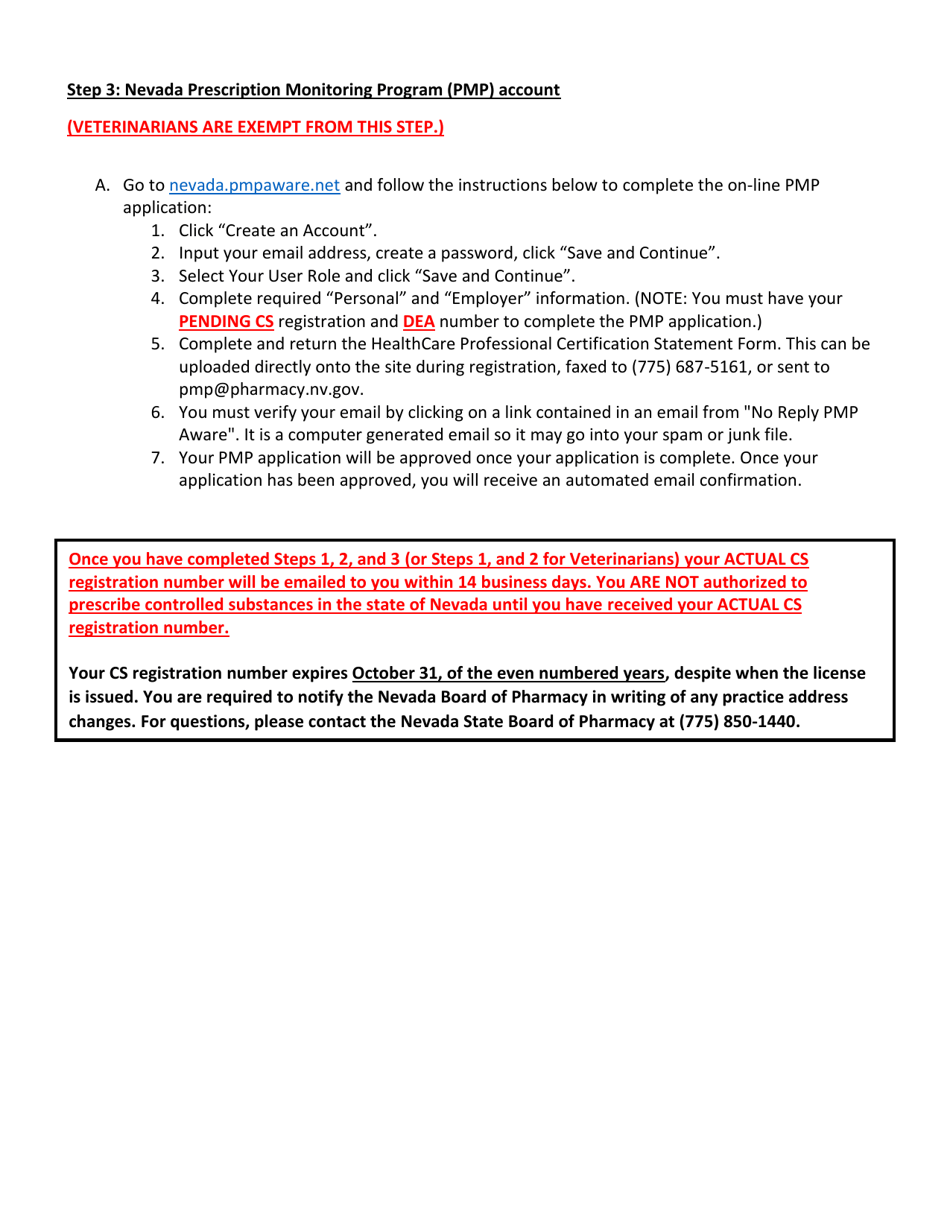 Controlled Substance Application - Nevada, Page 2