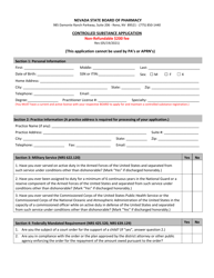 Controlled Substance Application - Nevada, Page 3