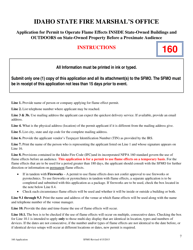 Application for Permit to Operate Flame Effects Inside State-Owned Buildings and Outdoors on State-Owned Property Before a Proximate Audience - Idaho