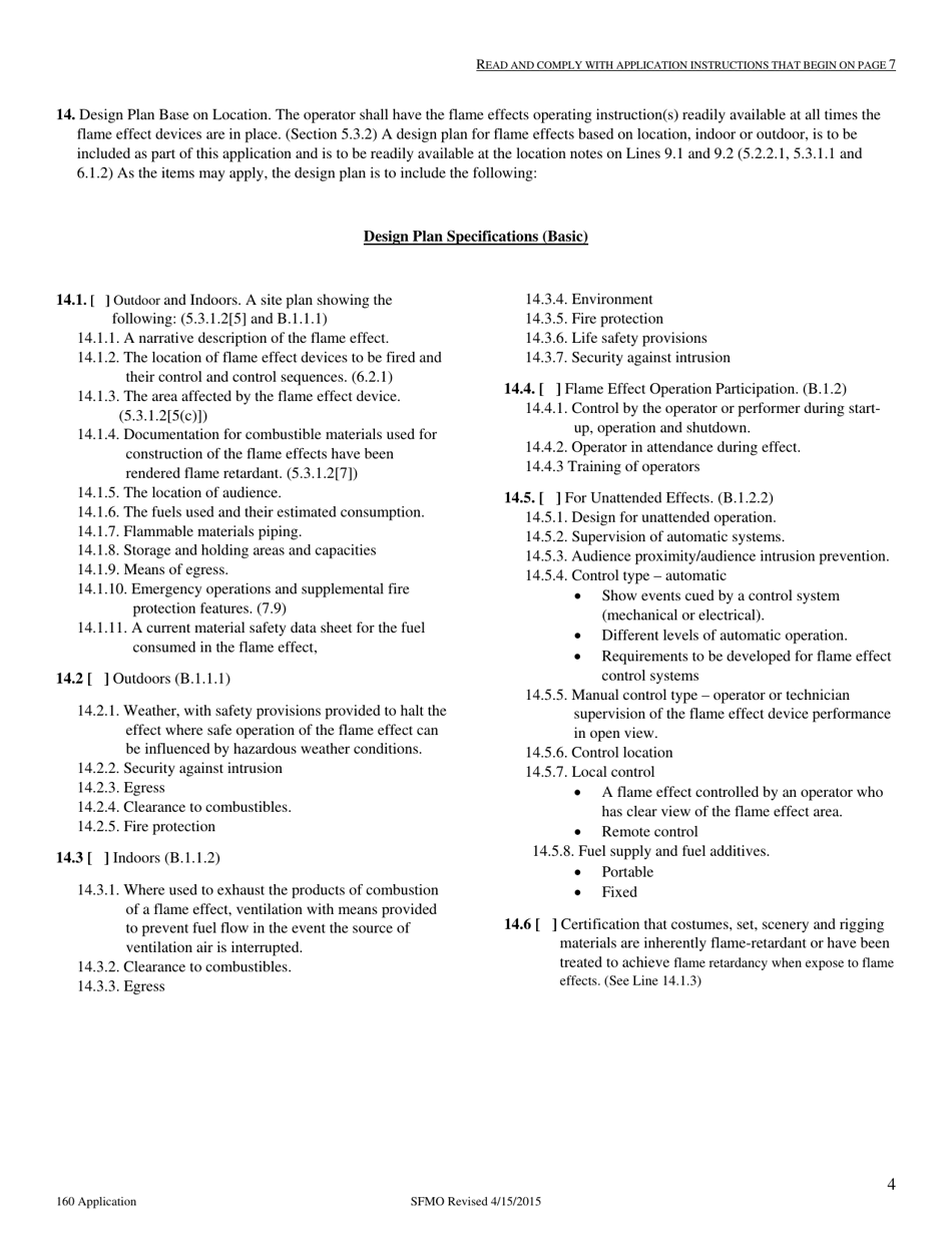 Application for Permit to Operate Flame Effects Inside State-Owned Buildings and Outdoors on State-Owned Property Before a Proximate Audience - Idaho, Page 6