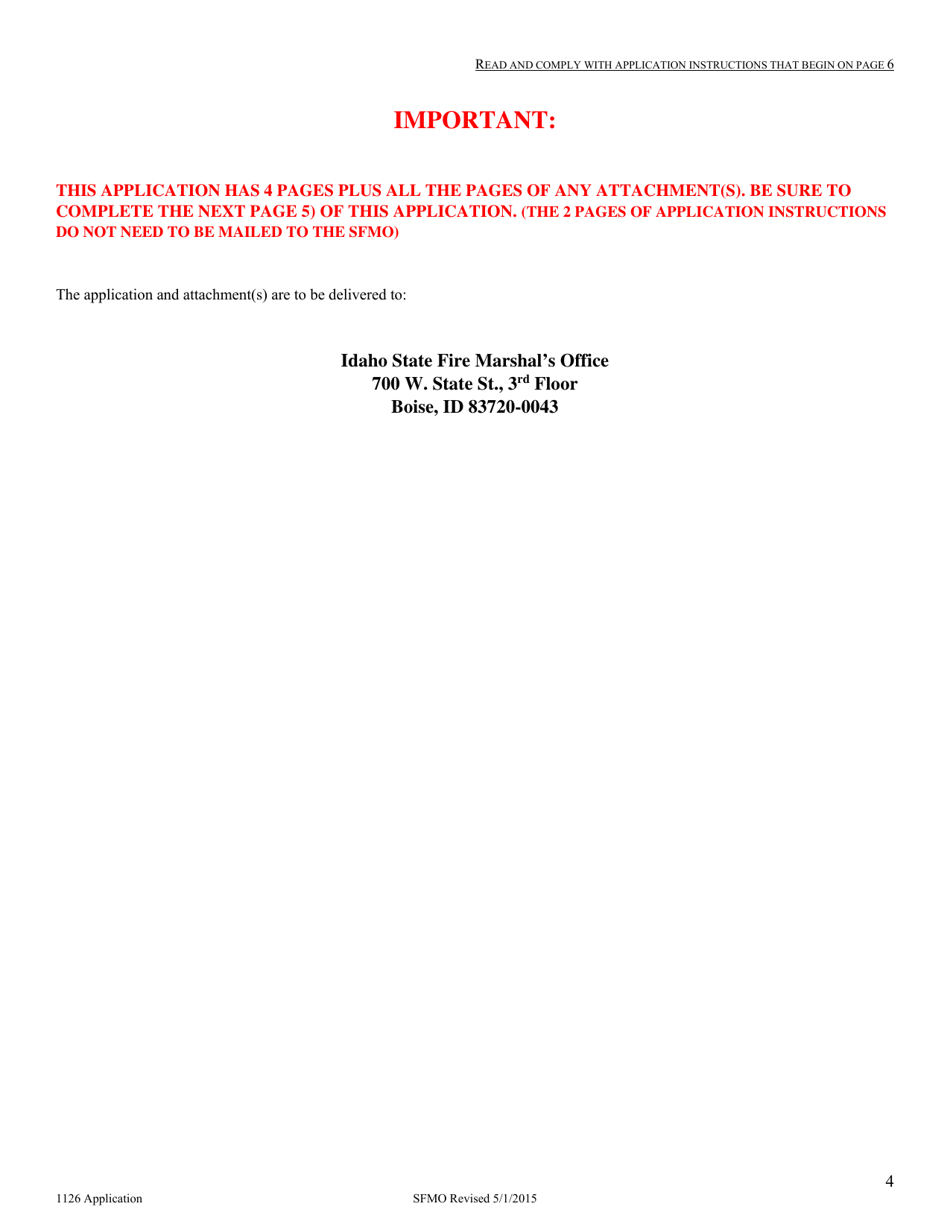 Application for the Use of Pyrotechnics Inside State-Owned Buildings and Outdoors on State-Owned Property Before a Proximate Audience - Idaho, Page 4