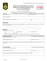 Application for the Display of Aerial Fireworks on State-Owned Property - Idaho, Page 5