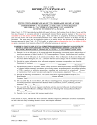 Renewal Application for Title Insurance Agent License - Idaho