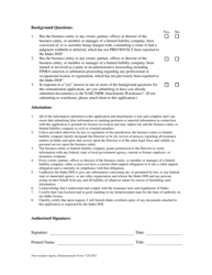 Non-resident Agency Reinstatement Form - Idaho, Page 2