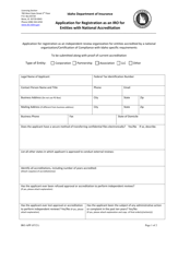 Document preview: Application for Registration as an Iro for Entities With National Accreditation - Idaho