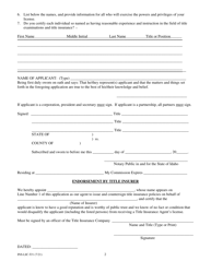 Form INS-LIC-T/1 Application for Title Insurance Agent License - Idaho, Page 2