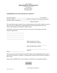 Document preview: Endorsement by Title Insurance Company - Idaho