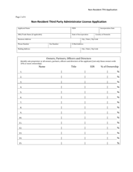 Form TPA001-B Non-resident Third Party Administrator License Application - Idaho, Page 2