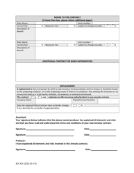 Form ID-AN-2020 Idaho Annuity Disclosure - Idaho, Page 2
