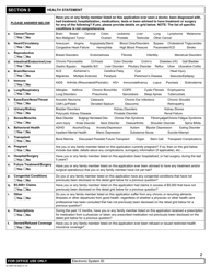 Idaho Universal Health Statement Addendum - Idaho, Page 2