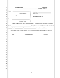 Document preview: Notice of Appeal - Nevada