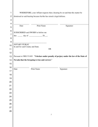 Tenant&#039;s Answer/Affidavit in Opposition to Summary Eviction - Nevada, Page 7