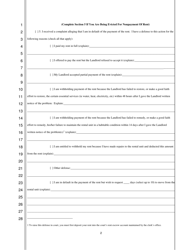 Answer to Complaint for Unlawful Detainer - Nevada, Page 2