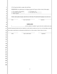 Complaint for Unlawful Detainer - Nevada, Page 2