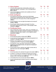 Educational Building Systems Inspection Checklist - Indiana, Page 2
