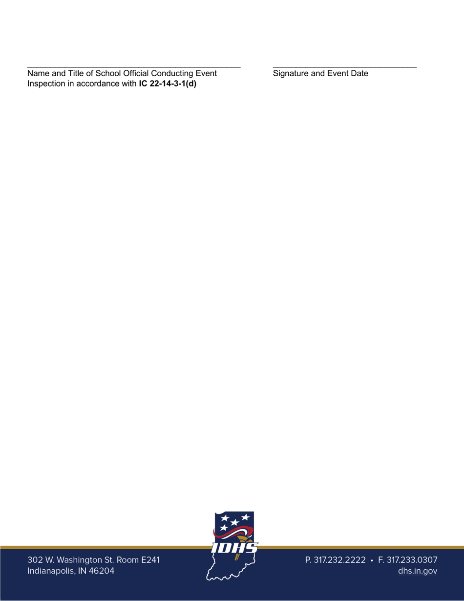 Educational Building Systems Inspection Checklist - Indiana, Page 3