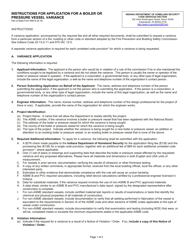 State Form 56815 Application for a Boiler or Pressure Vessel Variance - Indiana, Page 3