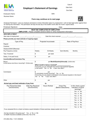 Form 470-2844 Employer&#039;s Statement of Earnings - Iowa