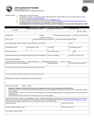 State Form 53458 Application for Training - Indiana